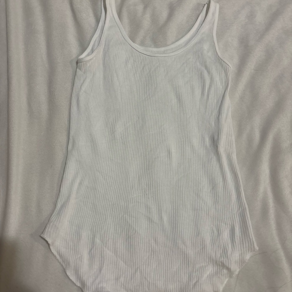 White ribbed luxury 1er arrondissement tank